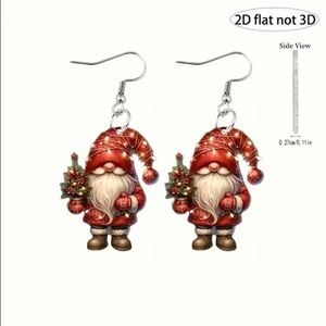 Festive Gnome Earrings. New!